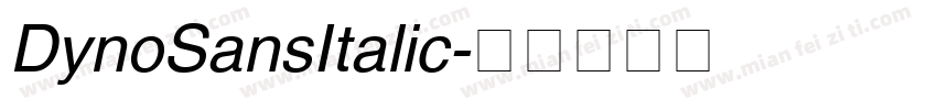 DynoSansItalic字体转换