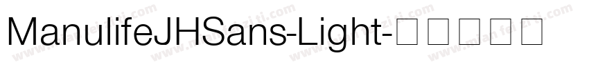 ManulifeJHSans-Light字体转换