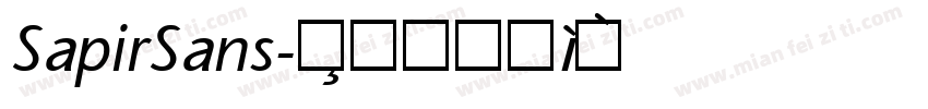 SapirSans字体转换