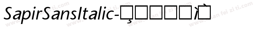 SapirSansItalic字体转换