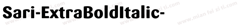 Sari-ExtraBoldItalic字体转换