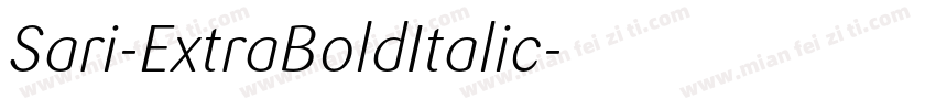 Sari-ExtraBoldItalic字体转换