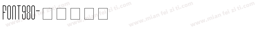 font980字体转换
