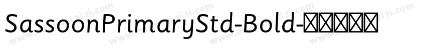 SassoonPrimaryStd-Bold字体转换