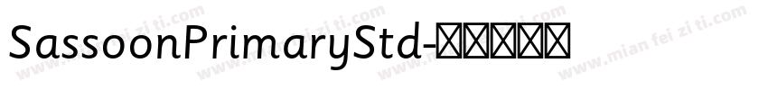 SassoonPrimaryStd字体转换