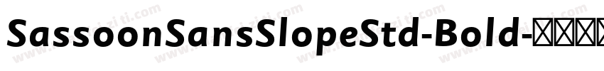 SassoonSansSlopeStd-Bold字体转换