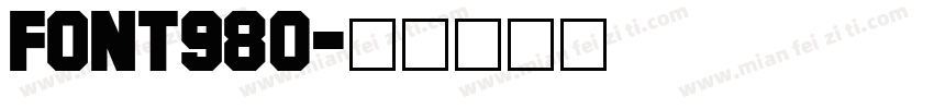 font980字体转换
