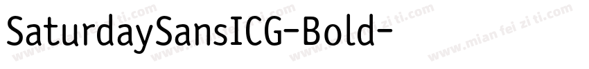SaturdaySansICG-Bold字体转换