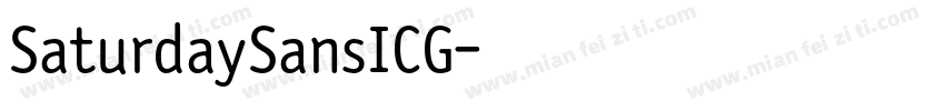 SaturdaySansICG字体转换