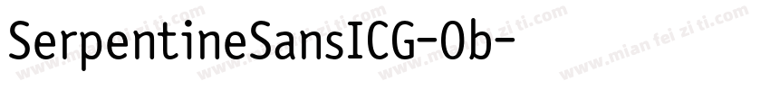 SerpentineSansICG-Ob字体转换