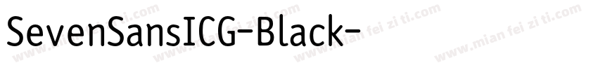 SevenSansICG-Black字体转换
