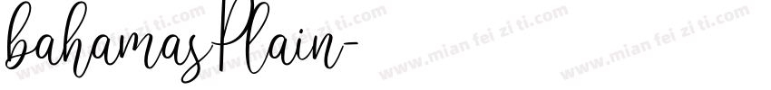 bahamasPlain字体转换