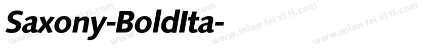 Saxony-BoldIta字体转换