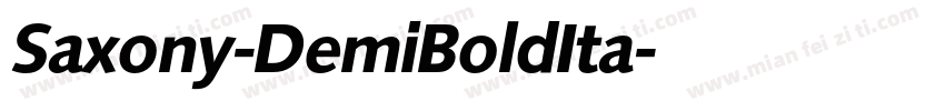 Saxony-DemiBoldIta字体转换