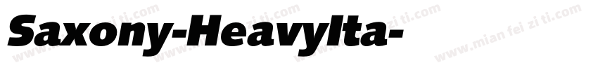 Saxony-HeavyIta字体转换