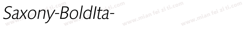 Saxony-BoldIta字体转换
