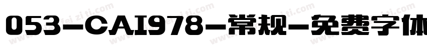 053-CAI978-常规字体转换