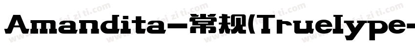 Amandita-常规(Truelype字体转换