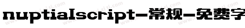 nuptialscript-常规字体转换