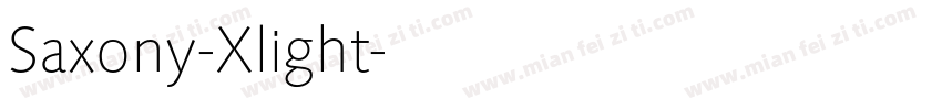 Saxony-Xlight字体转换