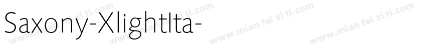 Saxony-XlightIta字体转换