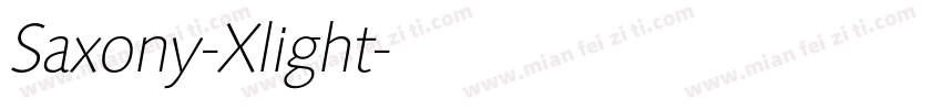 Saxony-Xlight字体转换