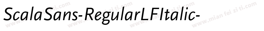 ScalaSans-RegularLFItalic字体转换