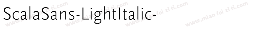 ScalaSans-LightItalic字体转换