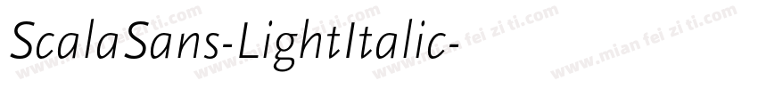 ScalaSans-LightItalic字体转换