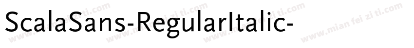 ScalaSans-RegularItalic字体转换