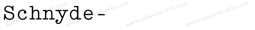 Schnyde字体转换