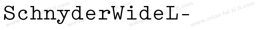 SchnyderWideL字体转换