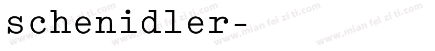 schenidler字体转换
