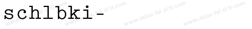 schlbki字体转换