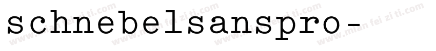 schnebelsanspro字体转换