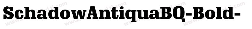 SchadowAntiquaBQ-Bold字体转换