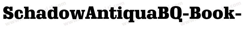 SchadowAntiquaBQ-Book字体转换