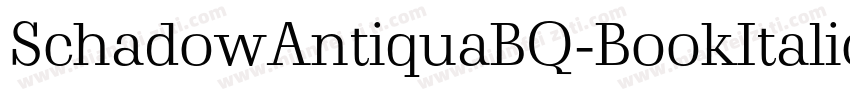SchadowAntiquaBQ-BookItalic字体转换