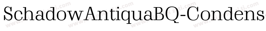 SchadowAntiquaBQ-CondensedBold字体转换