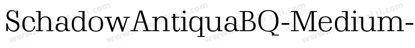 SchadowAntiquaBQ-Medium字体转换