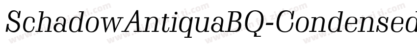 SchadowAntiquaBQ-CondensedBold字体转换