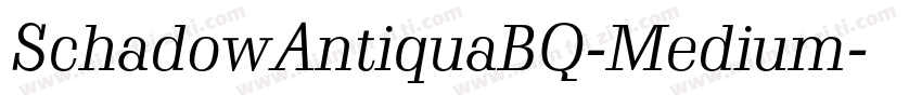 SchadowAntiquaBQ-Medium字体转换