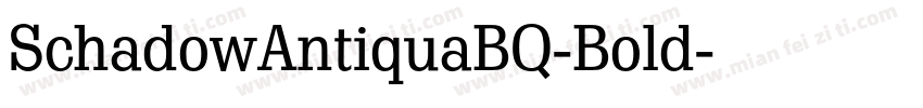 SchadowAntiquaBQ-Bold字体转换