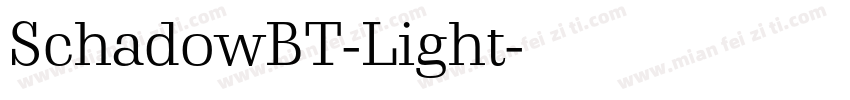 SchadowBT-Light字体转换
