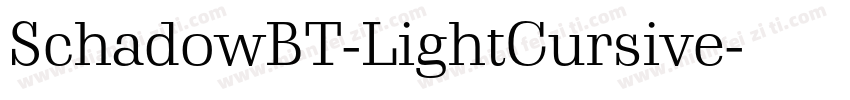 SchadowBT-LightCursive字体转换