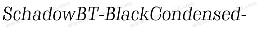 SchadowBT-BlackCondensed字体转换