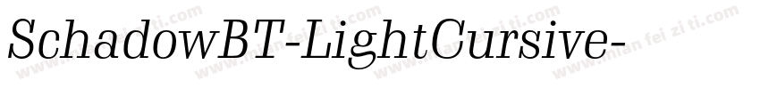 SchadowBT-LightCursive字体转换