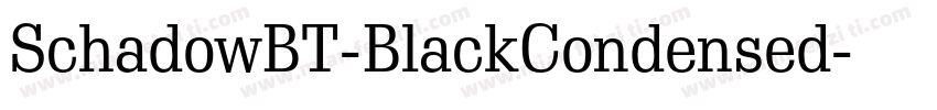 SchadowBT-BlackCondensed字体转换