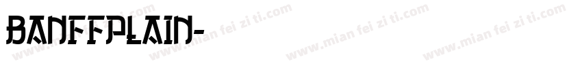 Banffplain字体转换