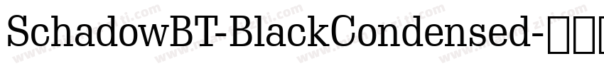 SchadowBT-BlackCondensed字体转换